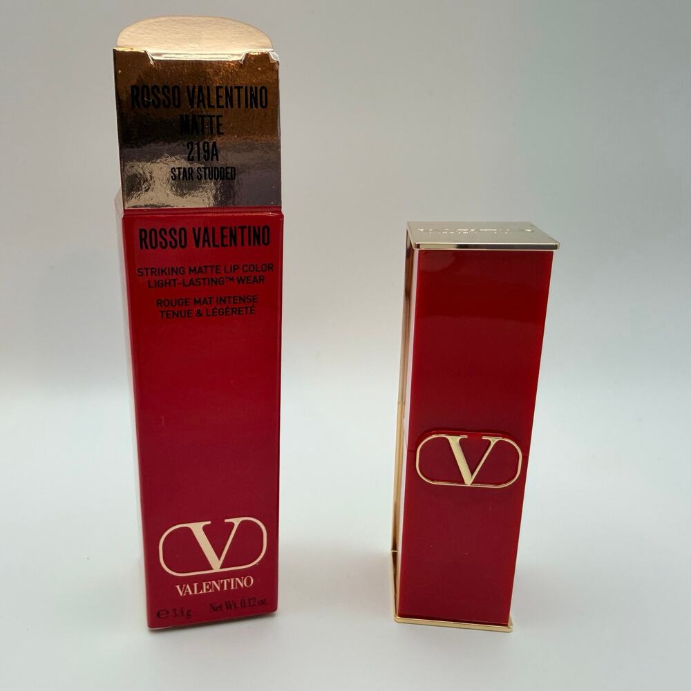 Valentino Rosso Valentino Matte Lipstick 219A Star Studded 3.4g NIB